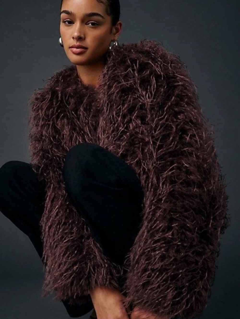 Urban Outfitters- Kimchi Blue Faux Fur Cropped Coat